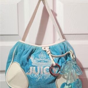 Juicy Couture Turquoise and White Shoulder Bag